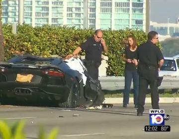 Ужасная авария с участием Lamborghini Aventador в Майами