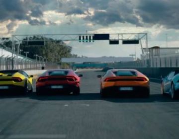 Четыре версии Lamborghini Huracan в одном ролике