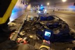 Lamborghini Aventador Carbonado 1250HP сгорел в пражском туннеле Бубенеч 